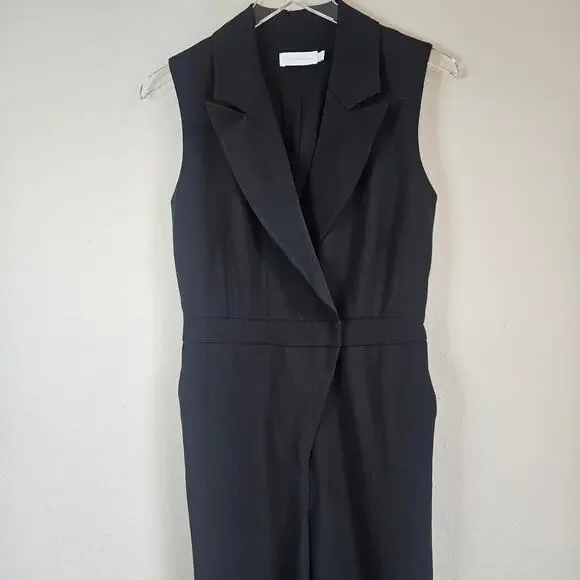 JONATHAN SIMKHAI Reyna Tailored Jumpsuit Black‎ Size 4